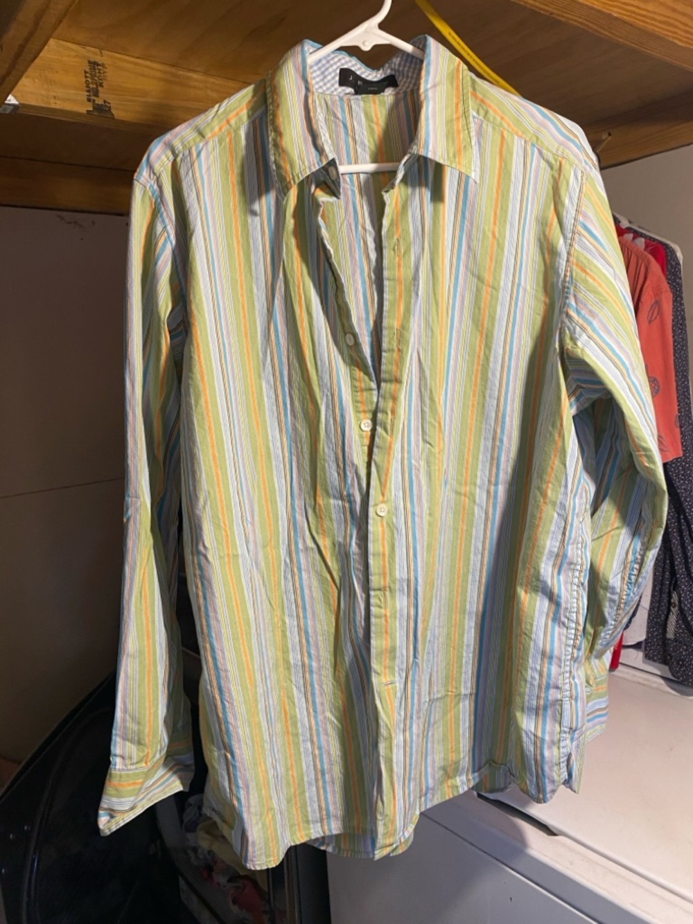 jf j.ferrar Multicolor Pastel Stripe Button-Up